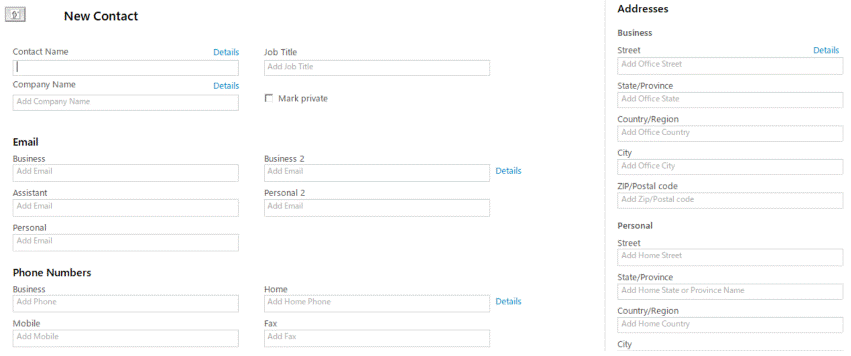 NEW CONTACT FORM